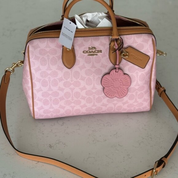 Coach Handbags - Coach LG RWN W Pink Signature Women's Bag